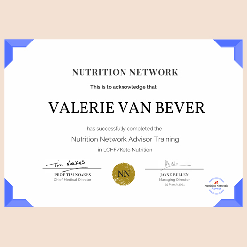 nutrition network advisor - diploma - Valerie Van Bever
